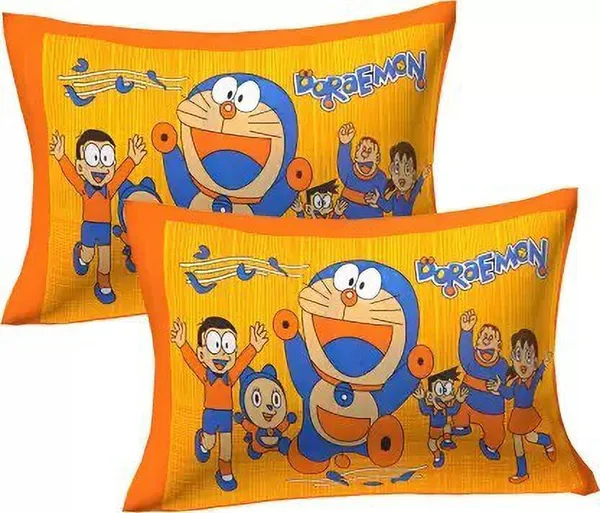 Jaipuri_Prints_Cotton_Double_Bedsheet_(Orange)_with_set_of_2_Pillow_Covers